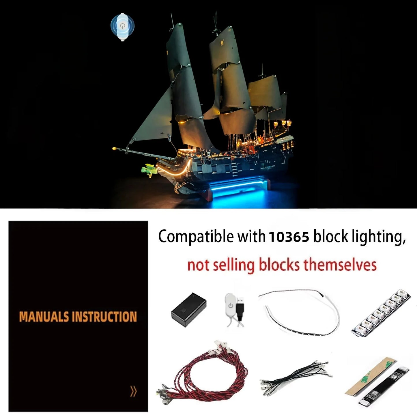 10365 Pirate Ship Light Kit