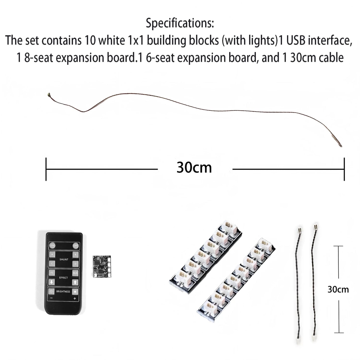 10 PCS Colorful LED Lighting Kit (Remote Control)