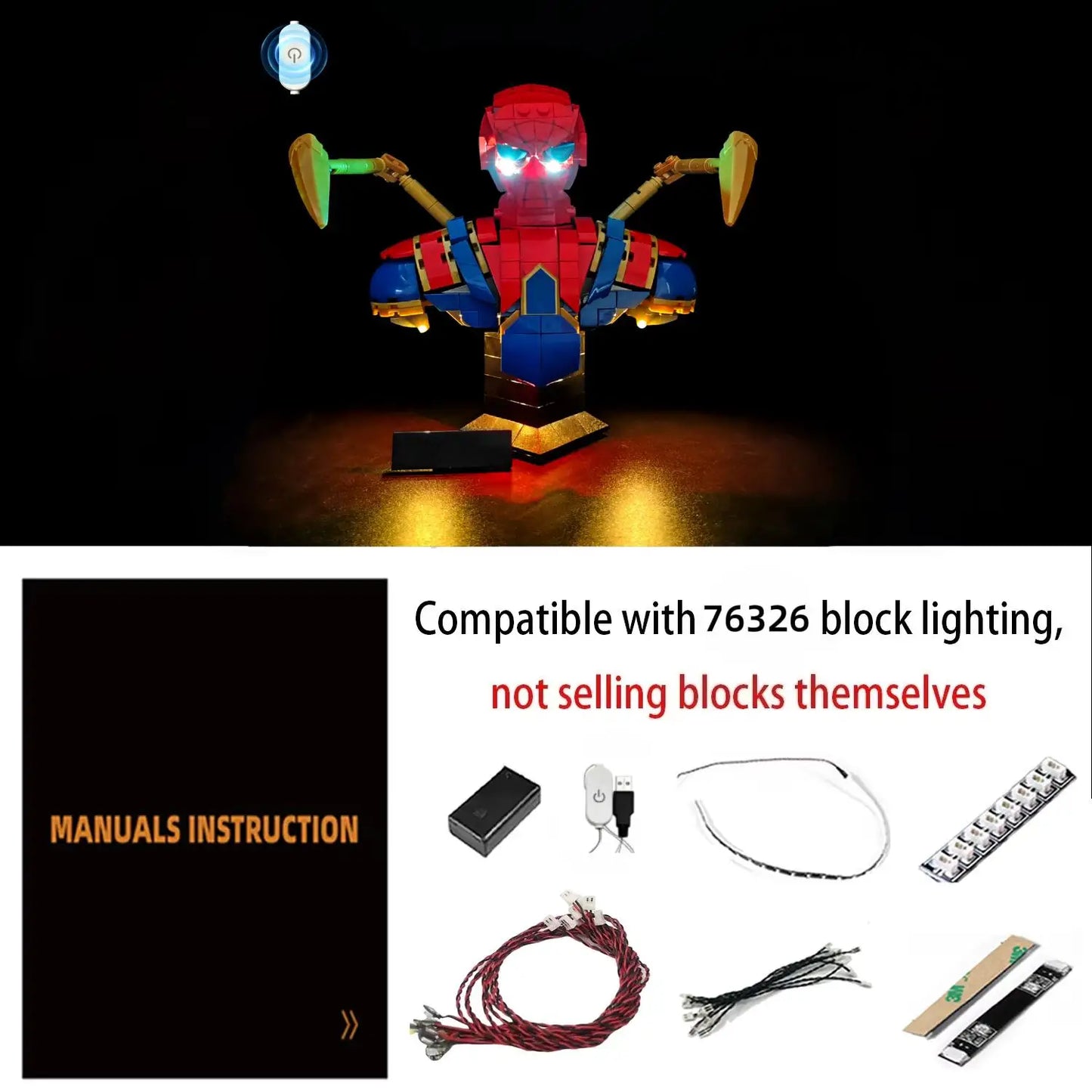 76326 Iron Man Minifigure Light Kit