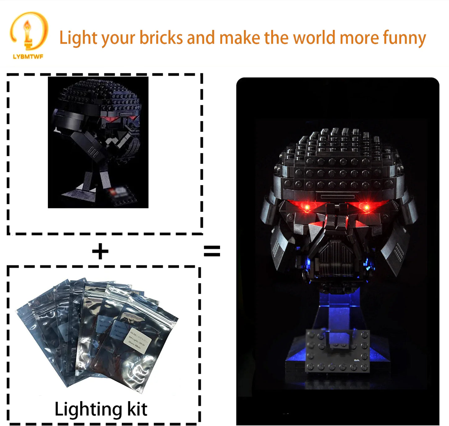 75343 Dark Trooper Helmet Light Kit