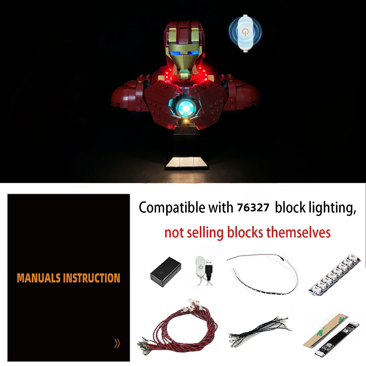 76327 Captain America Bust Light Kit