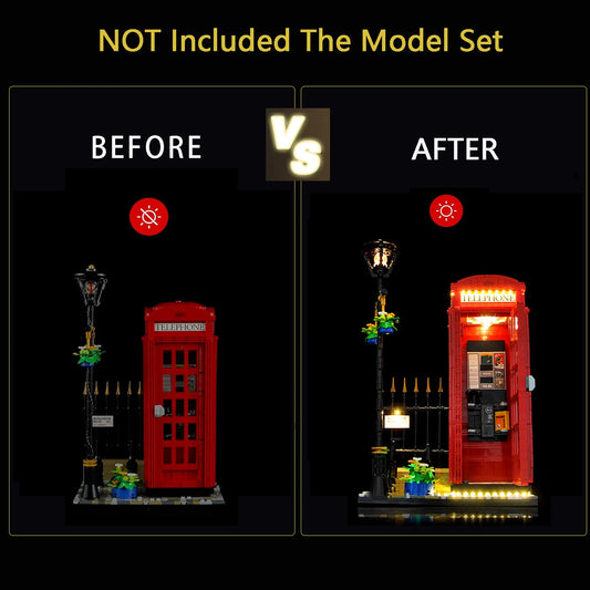 21347 Red London Telephone Box Light Kit