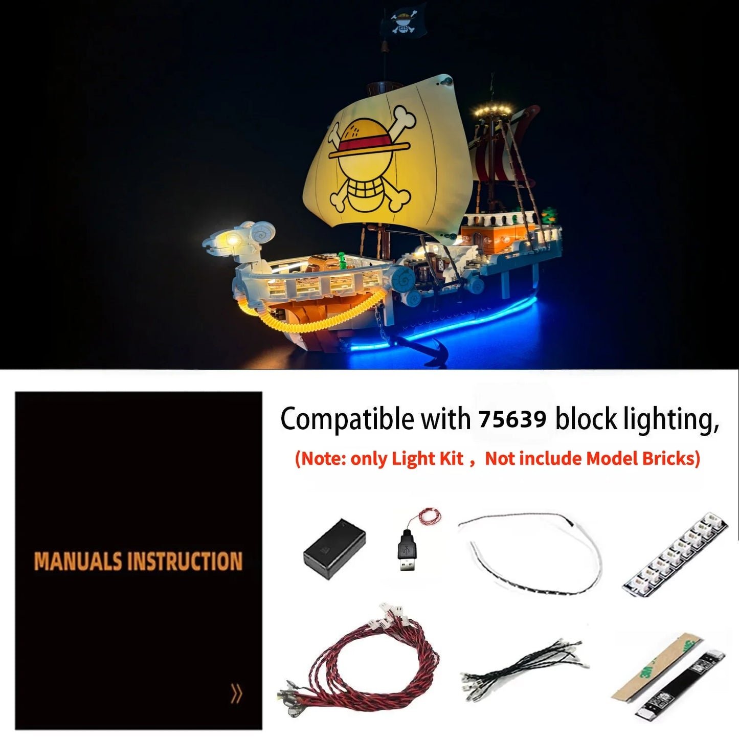 75639 Pirate Ship Light Kit