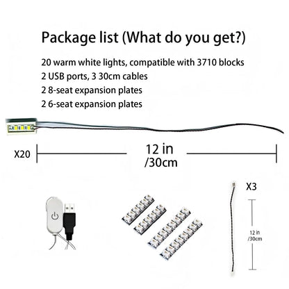 1x4 LED Building Block Light Kit (20pcs)