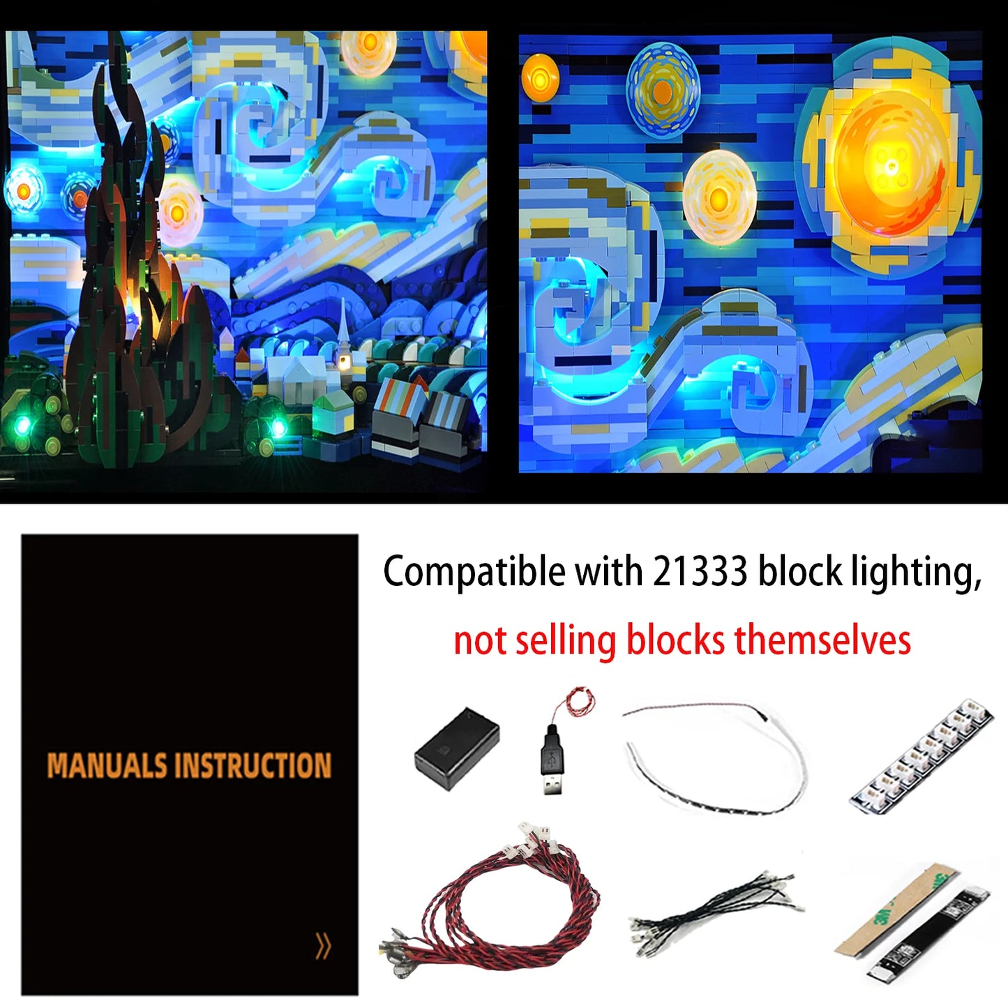 21333 Vincent van Gogh The Starry Night Light Kit