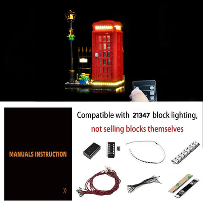 21347 Red London Telephone Box Light Kit