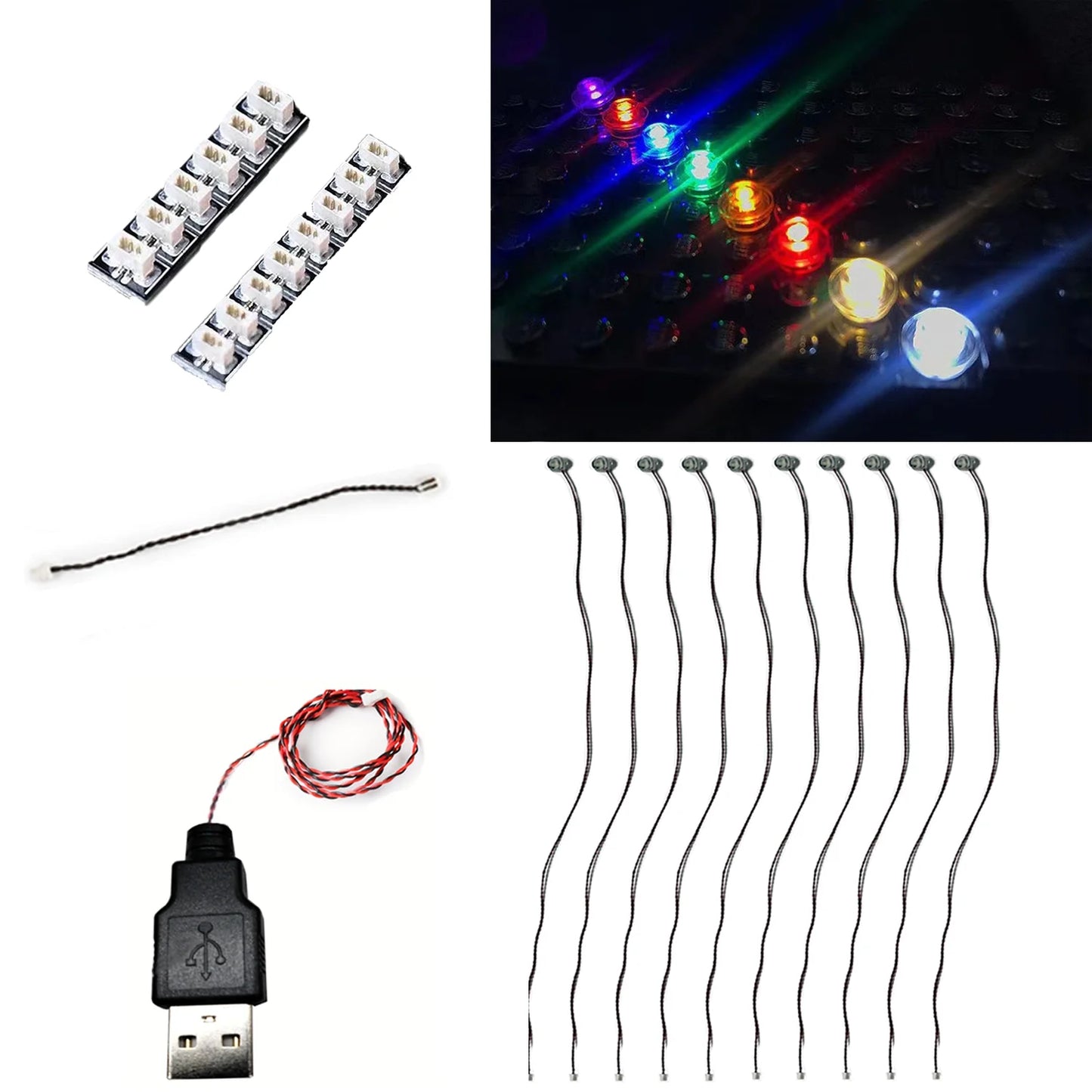 1x1 Round LED Building Block Light Kit (10pcs)