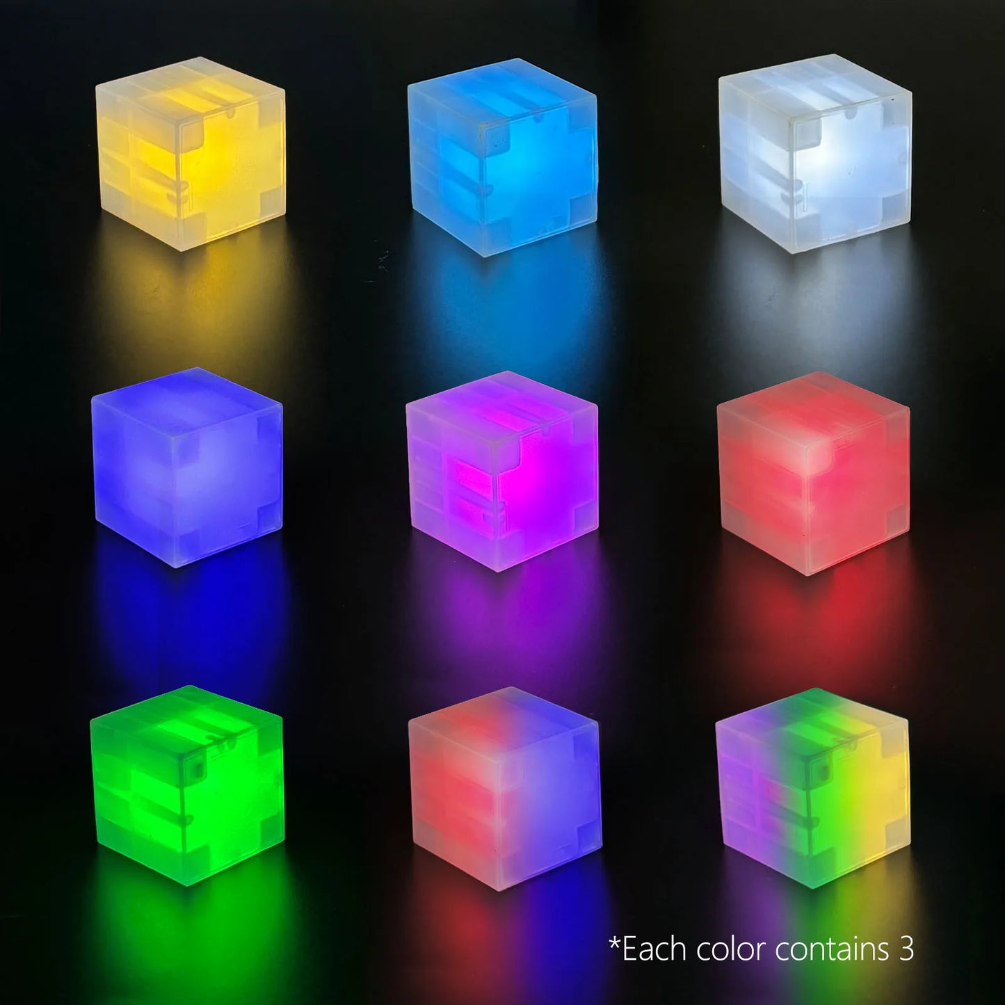 27pcs Colorful Magnetic Glowing Building Blocks Night Lights, DIY Stackable LED Color Lights, Creative Gifts for Boys and Girls