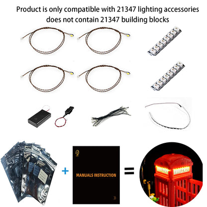 21347 Red London Telephone Box Light Kit