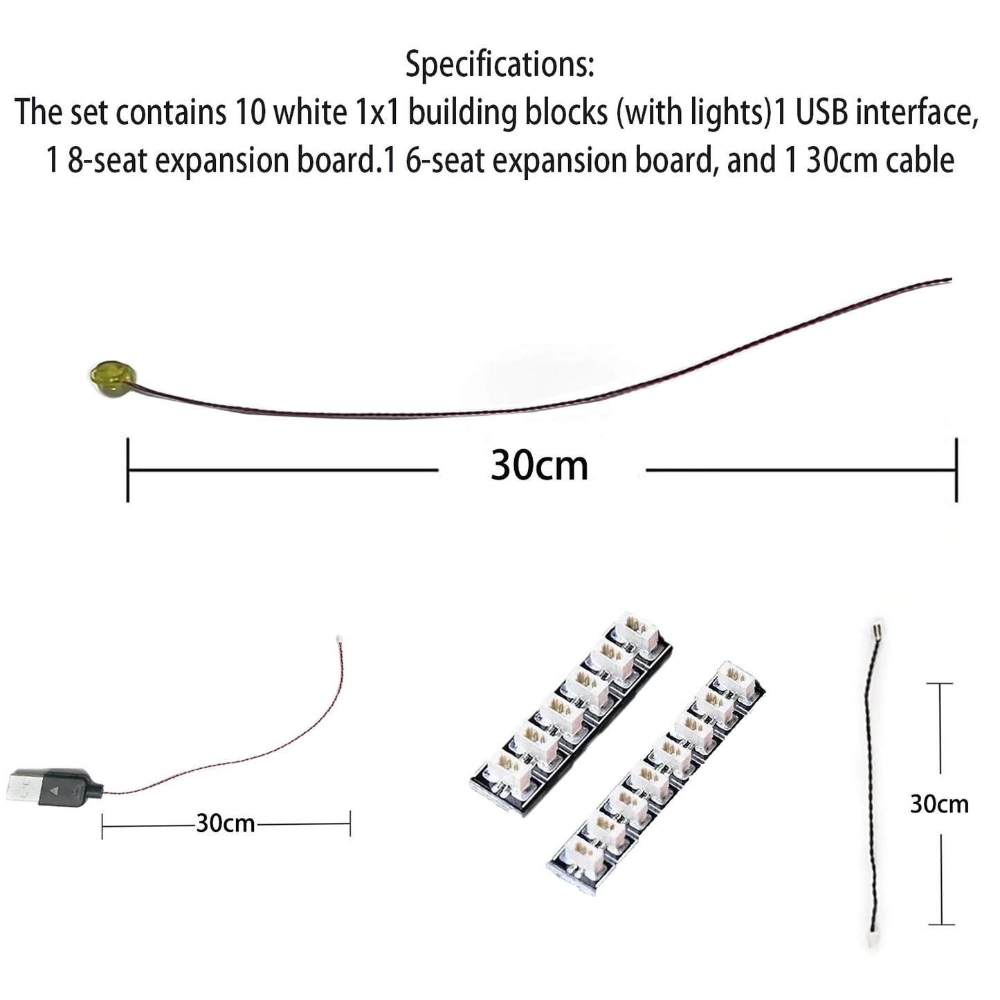 1x1 Round LED Building Block Light Kit (10pcs)