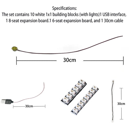 1x1 Round LED Building Block Light Kit (10pcs)