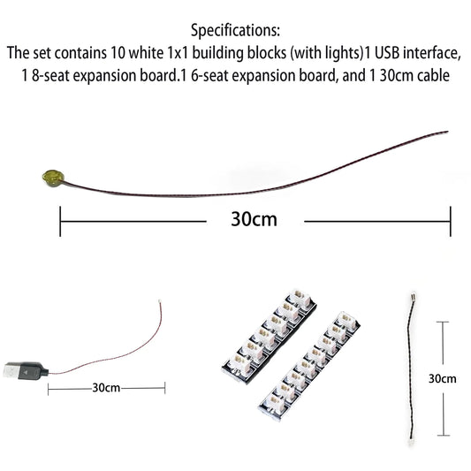 1x1 Round LED Building Block Light Kit (10pcs)