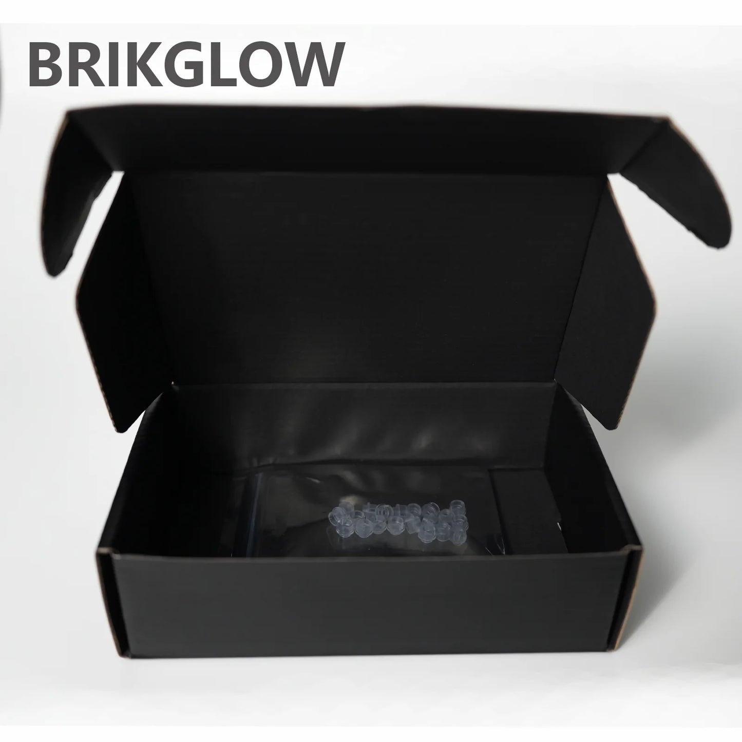 BRIKGLOW 20pcs Hollow Transparent round building block small Accessories (with notches)