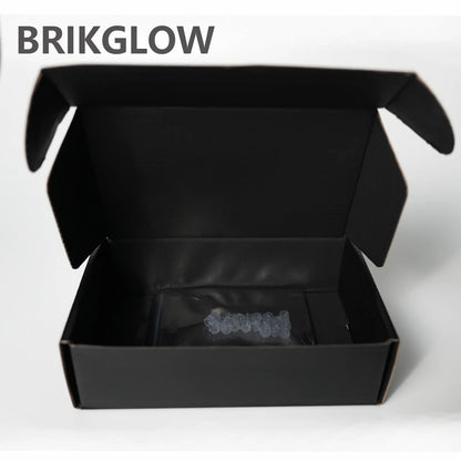 BRIKGLOW 20pcs Hollow Transparent round building block small Accessories (with notches)
