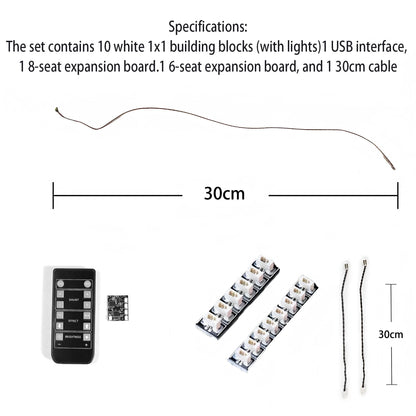 10 PCS Colorful LED Lighting Kit (Remote Control)