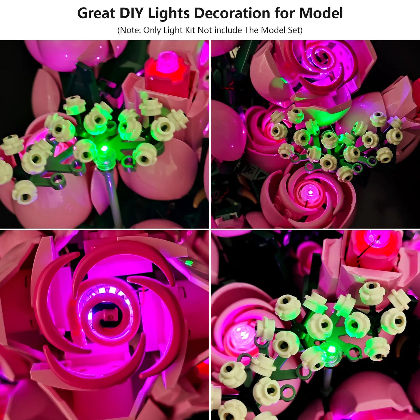10374 Pink Rose Bouquet Light Kit