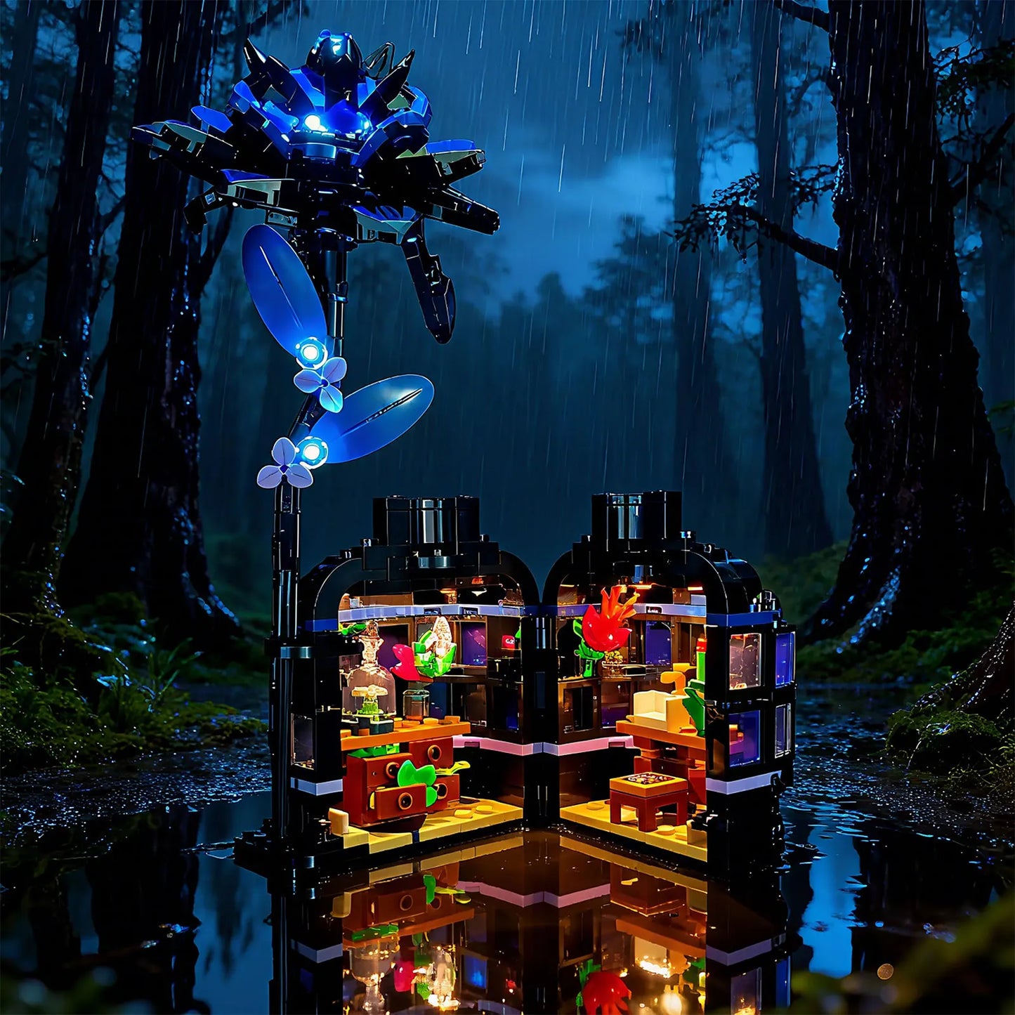 76784 Black Dahlia Flower Light Kit