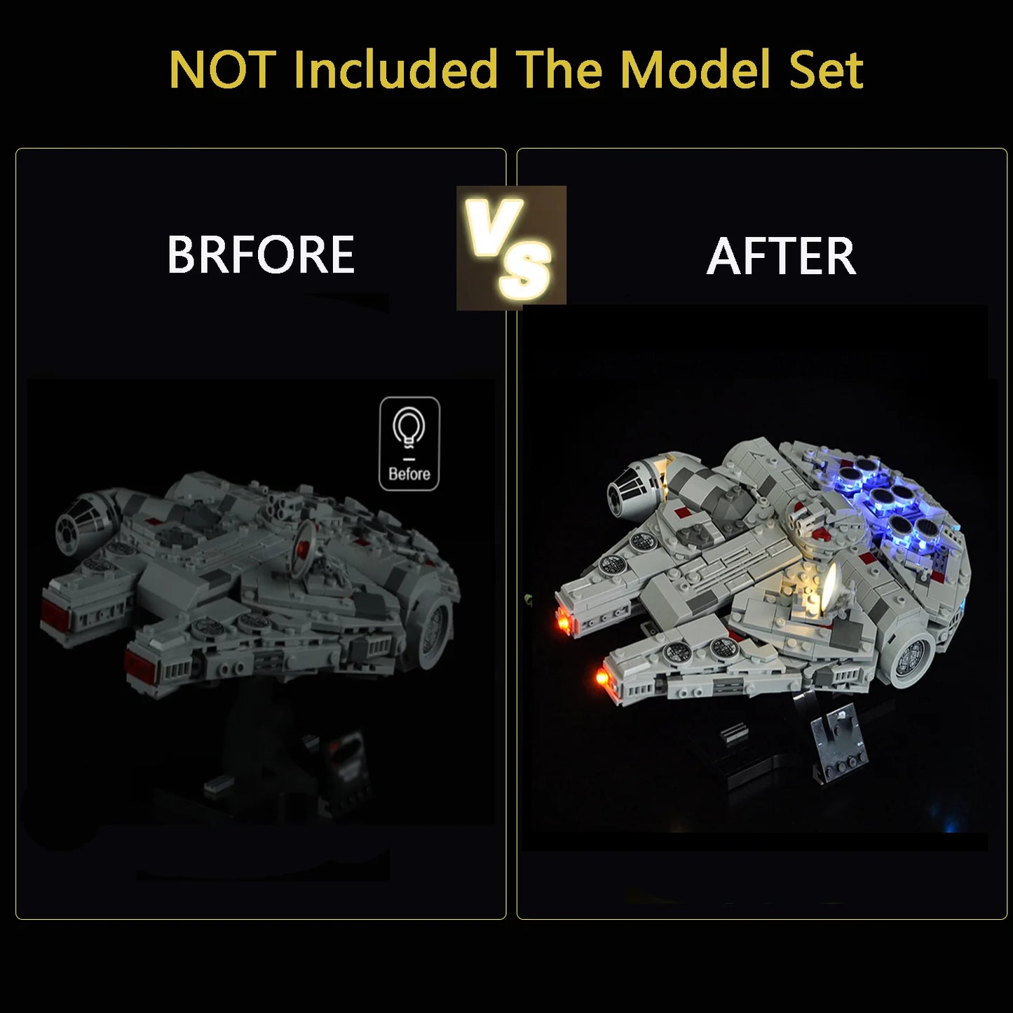 75375 Millennium Falcon Light Kit