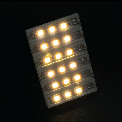 LED Brick Lighting Four/Six in One, Four/Six White 1x4 Bricks/LEDs Connected in Series, Powered by USB,Light up your blocks