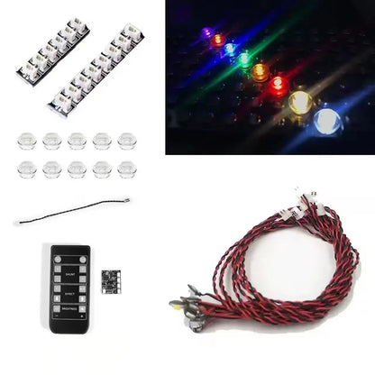 10 PCS Colorful LED Lighting Kit (Remote Control)