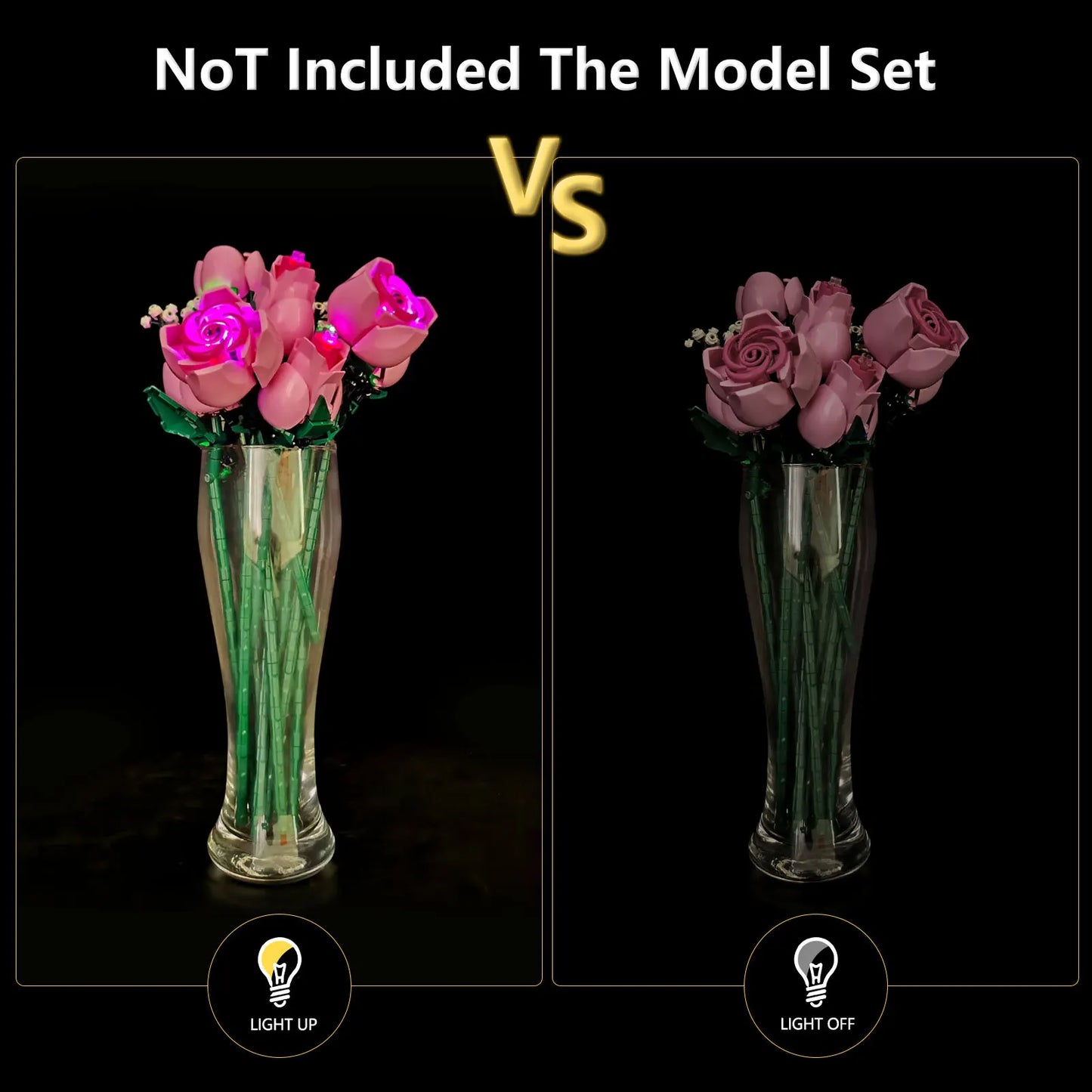 10374 Pink Rose Bouquet Light Kit