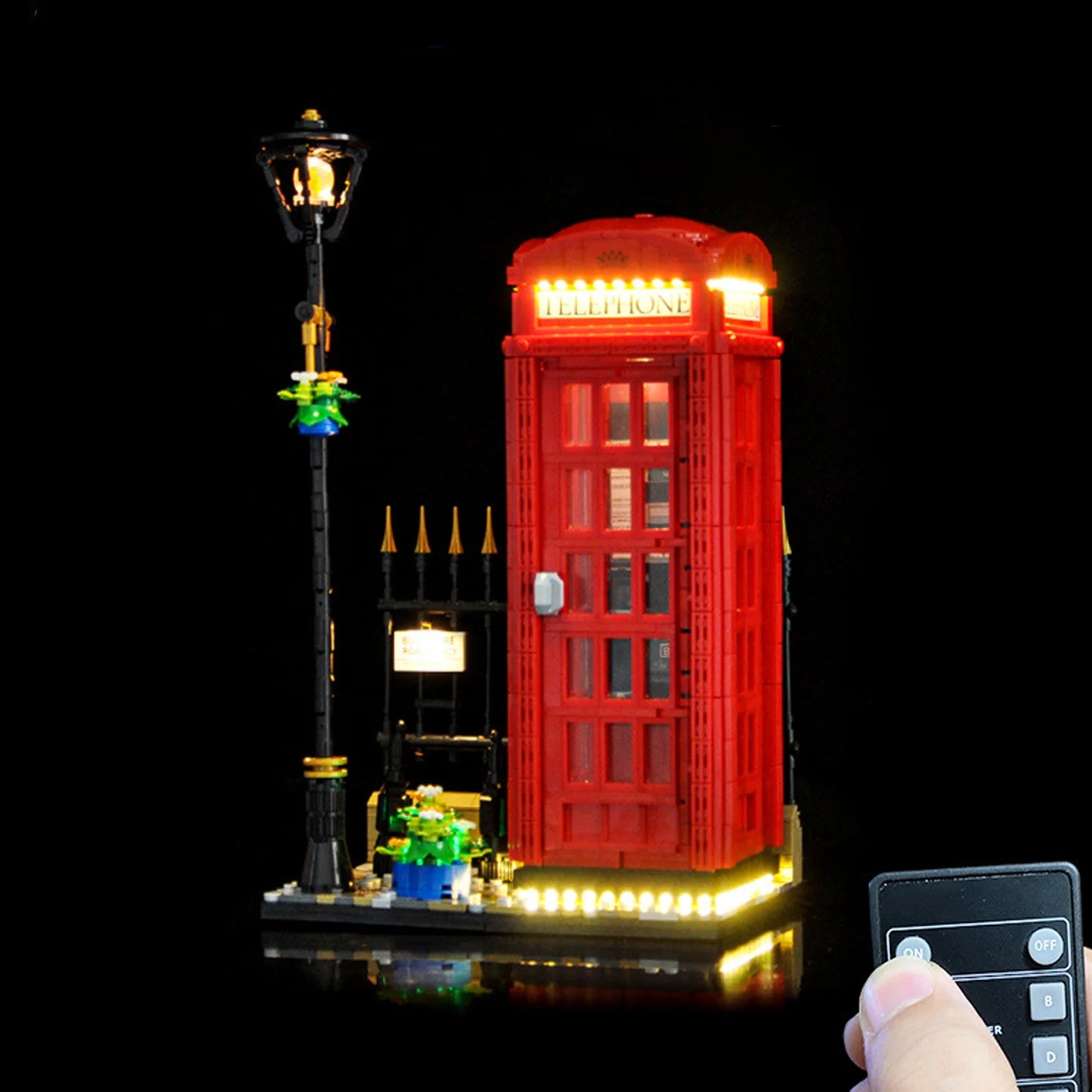 21347 Red London Telephone Box Light Kit