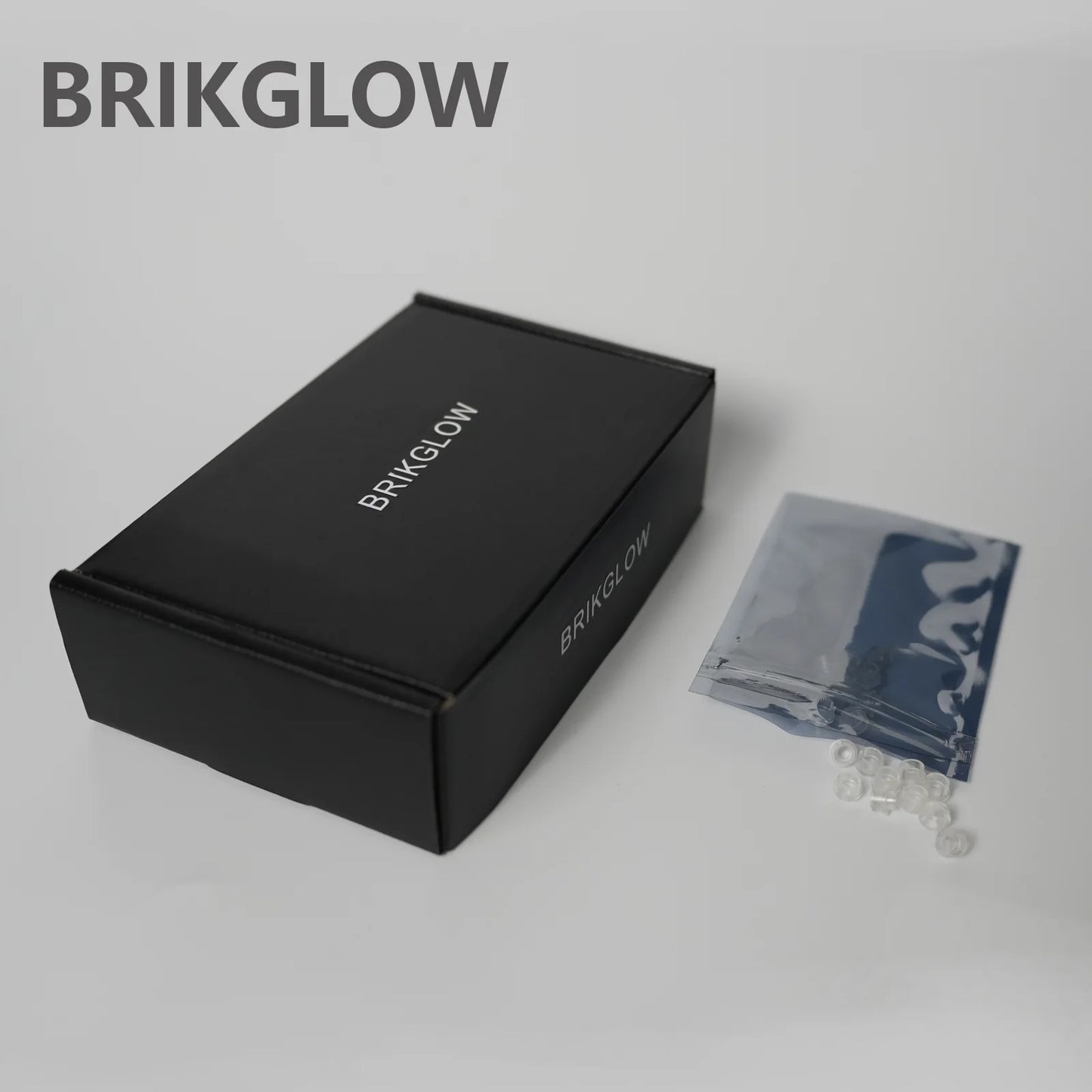 BRIKGLOW 20pcs Hollow Transparent round building block small Accessories (with notches)