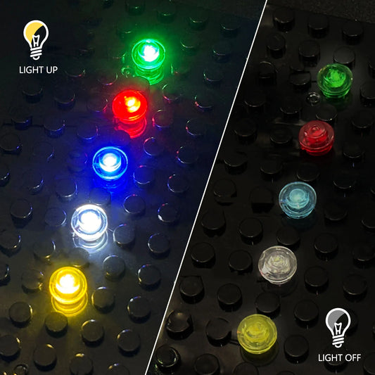 1x1 Round LED Building Block Light Kit (10pcs) Touch Version