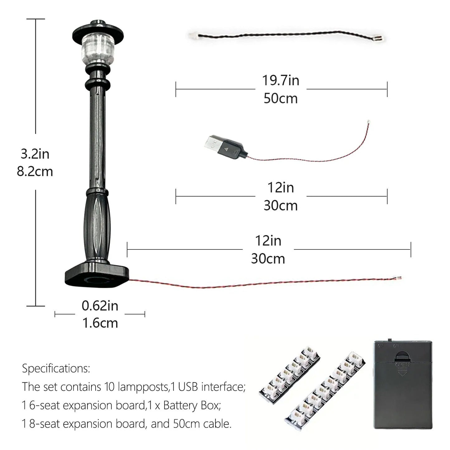 LED City Street Lamp (10pcs)
