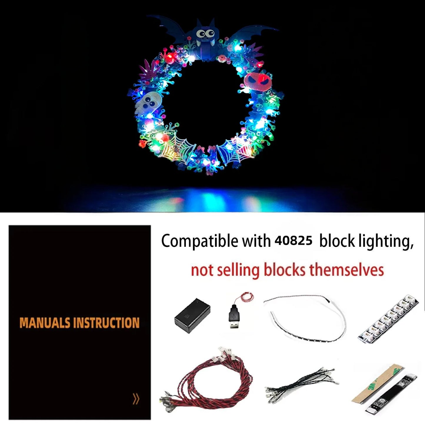 40825 Halloween Wreath Light Kit