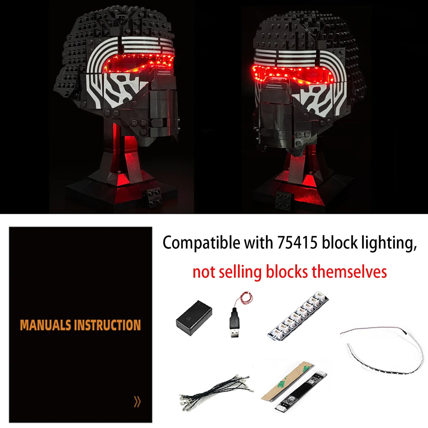 75415 Kylo Ren Helmet Light Kit