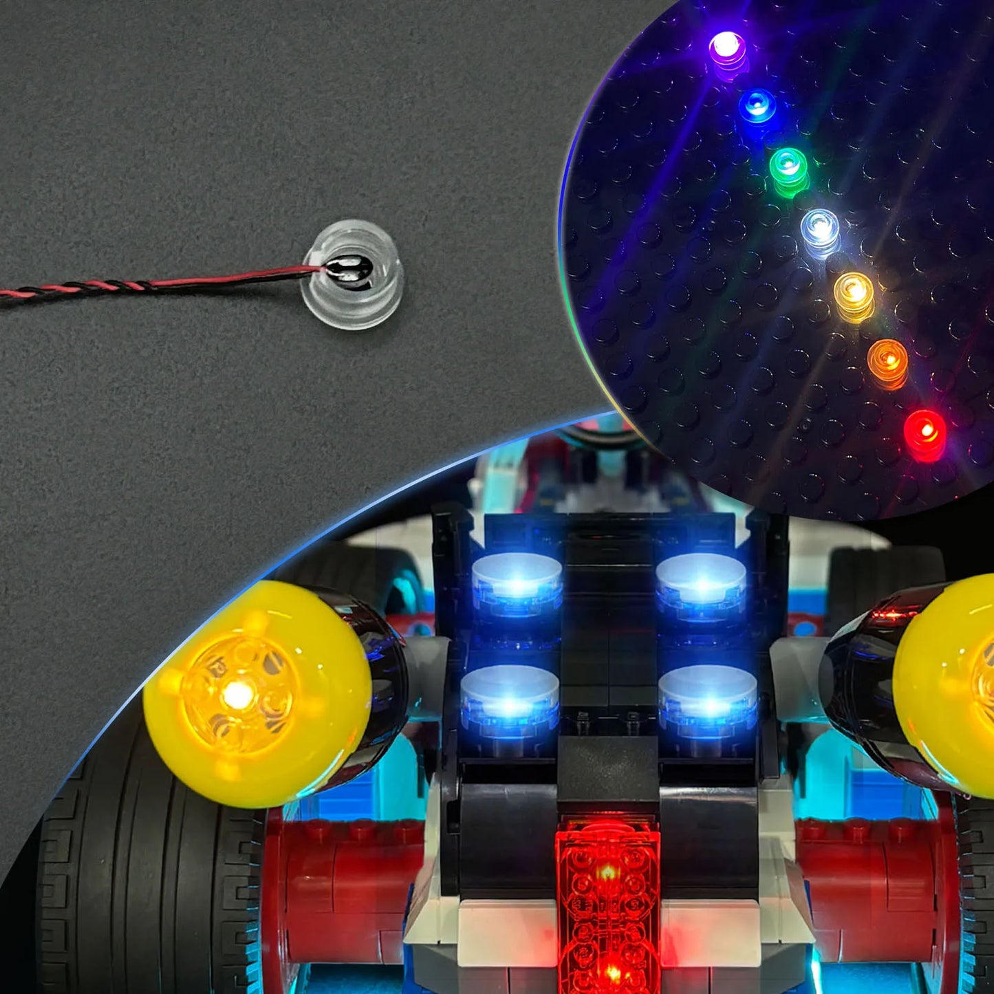 10 PCS Colorful LED Lighting Kit (Remote Control)