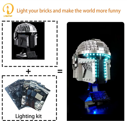 75328 Mandalorian Helmet Light Kit