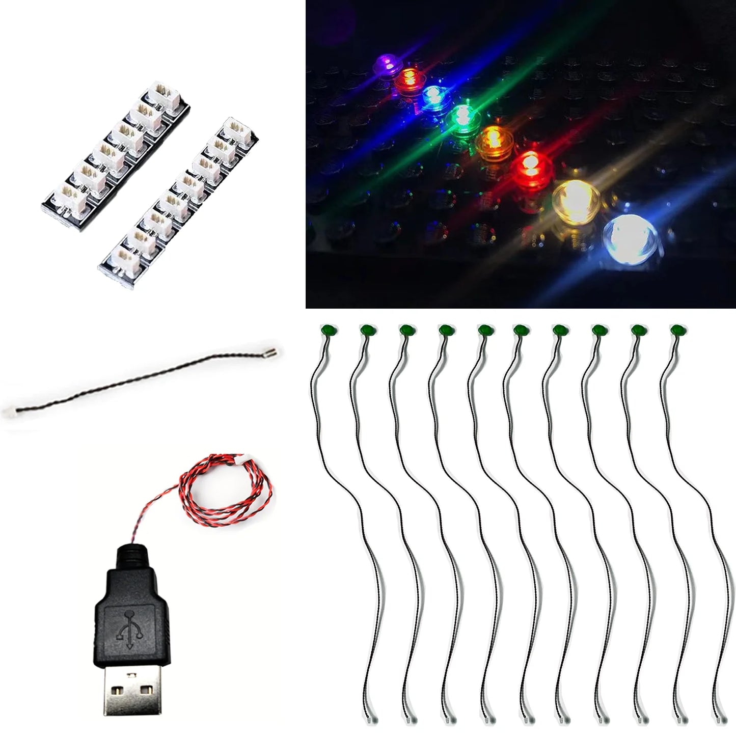 1x1 Round LED Building Block Light Kit (10pcs)