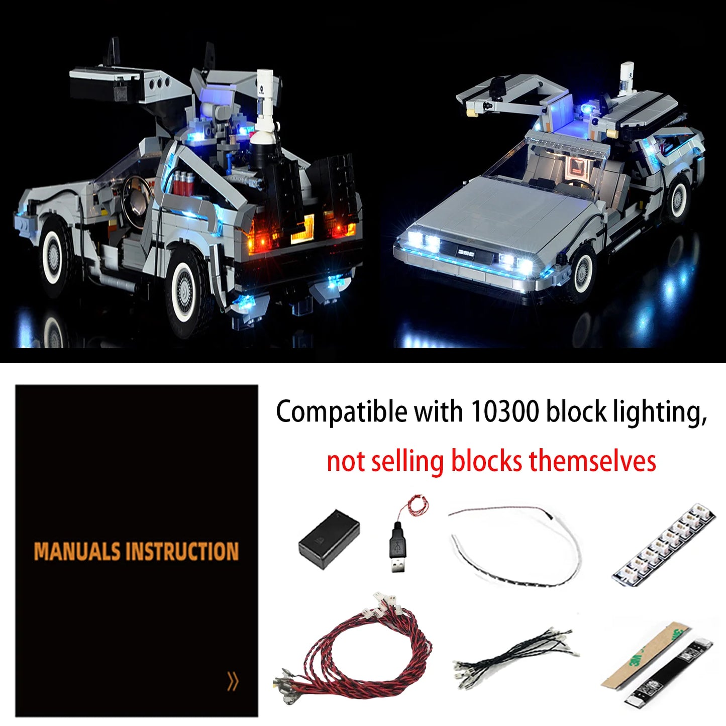 10300 Back to the Future Time Machine Light Kit